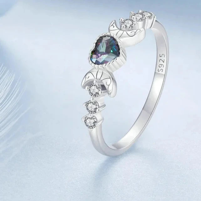 White Gold Plated 925 Sterling Silver Rings Side Shot